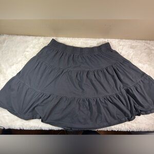 Woman Within Black A-Line Skirt